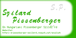 szilard pissenberger business card